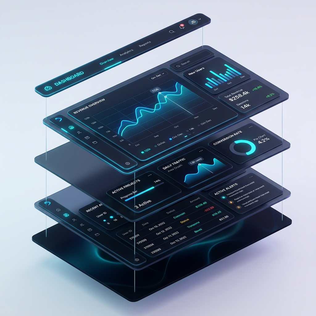3D Software Architecture Render
